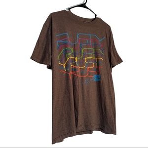 Rusty Brown Beach Tee sz L